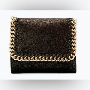 Stella McCartney Brown wallet with Gold Chain Trim-(GUC) (#0190)